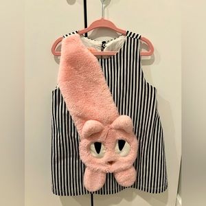 Wauw Capow by Bang Bang Mitty Fur Cat Striped Dress